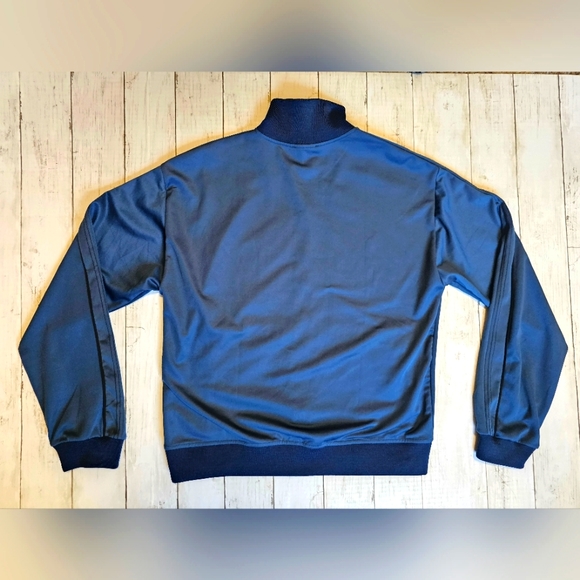 Zara Dark Blue/Teal Full Zip Retro Track Jacket with Pockets Collared Medium - Picture 5 of 11